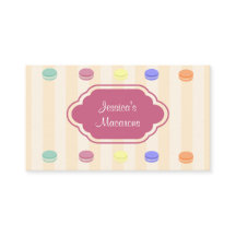 Cute Colorful Macarons Bakery Business Card