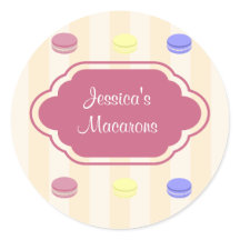 Cute Colorful Macarons Bakery Product Label