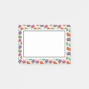 Cute Colorful Macarons Pattern with Polka Dots Post-it Notes