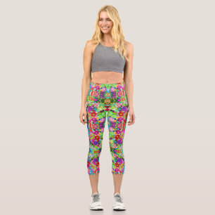 Cute colorful magic flowers All-Over-Print T-Shirt Capri Leggings