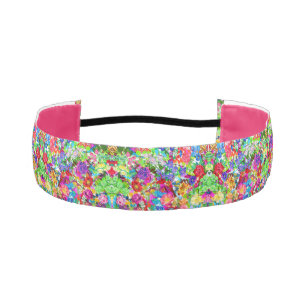 Cute colorful magic flowers athletic headband