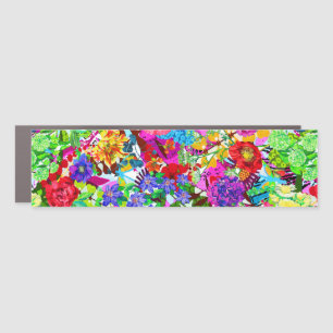 Cute colorful magic flowers car magnet