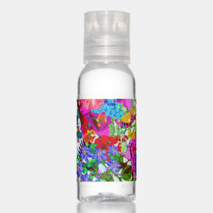 Cute colorful magic flowers hand sanitizer