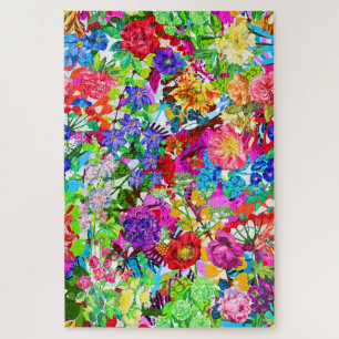 Cute colorful magic flowers jigsaw puzzle