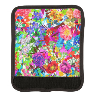 Cute colorful magic flowers luggage handle wrap