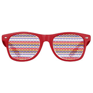 Cute colorful magic stripes retro sunglasses