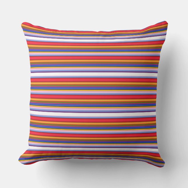 Cute colorful magic stripes throw pillow (Front)