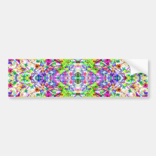 Cute colorful magic summer flowers bumper sticker