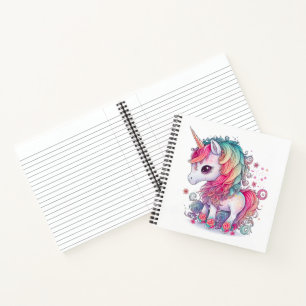 Cute Colorful Magical Creature Unicorn Artwork   Notebook