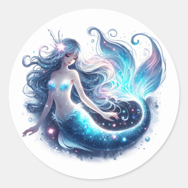 Cute Colorful Mermaid Stickers (Front)