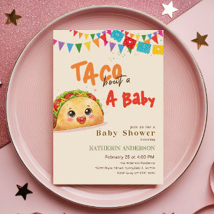 Cute Colorful Mexican Fiesta Taco Baby Shower Invitation