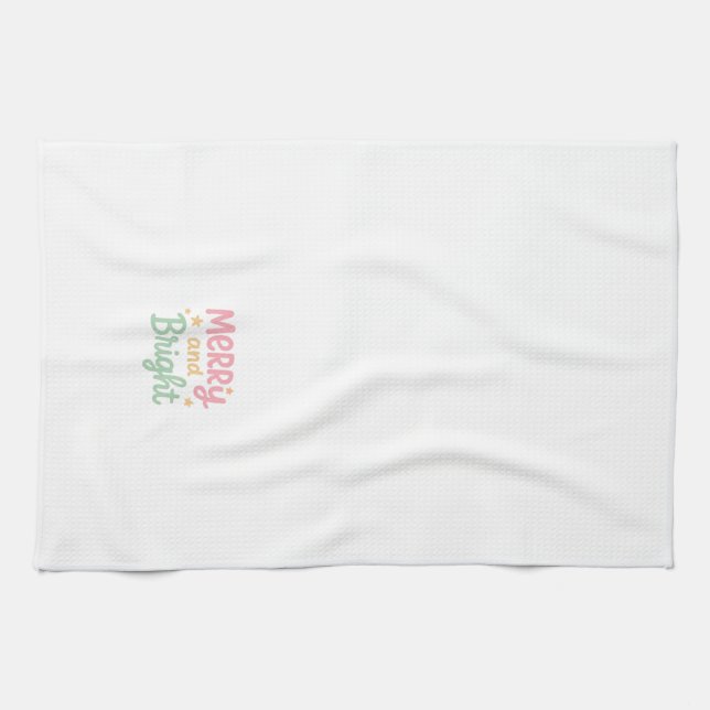 Cute Colorful Modern Christmas Kitchen Towel (Horizontal)