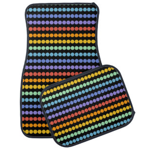 Cute Colorful Modern Dots Pattern Car Floor Mat