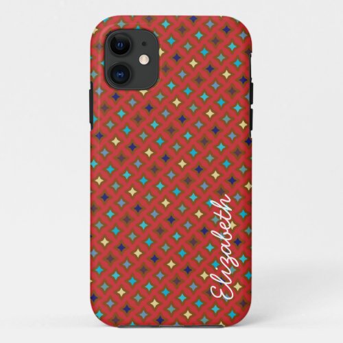 Cute Colorful Modern Geometric Pattern 4 iPhone 11 Case