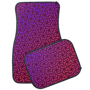 Cute Colorful Modern Geometric Pattern C Car Floor Mat