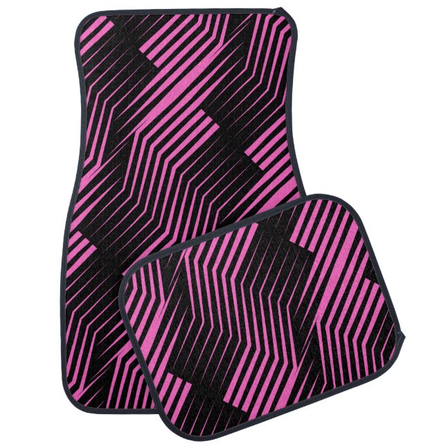 Cute Colorful Modern Geometric Pattern           Car Floor Mat (Set)