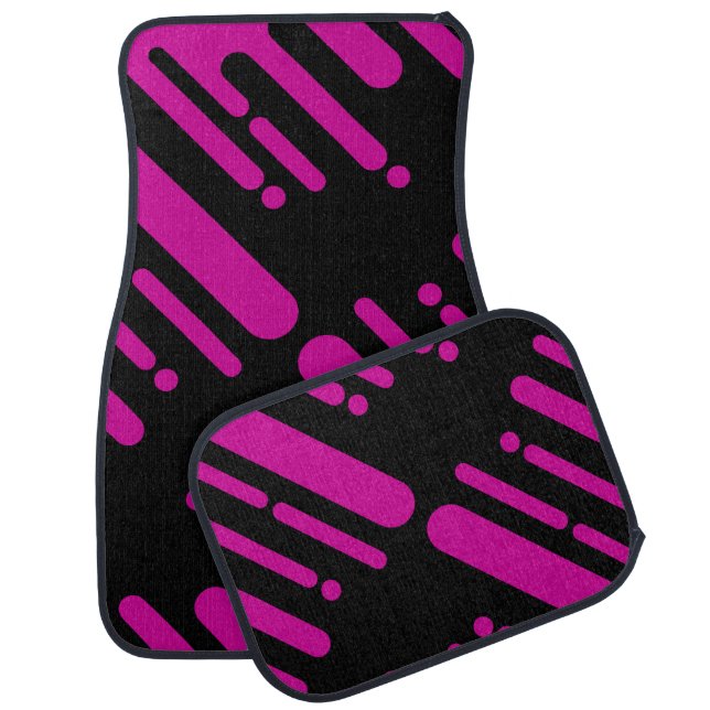 Cute Colorful Modern Geometric Pattern           Car Floor Mat (Set)