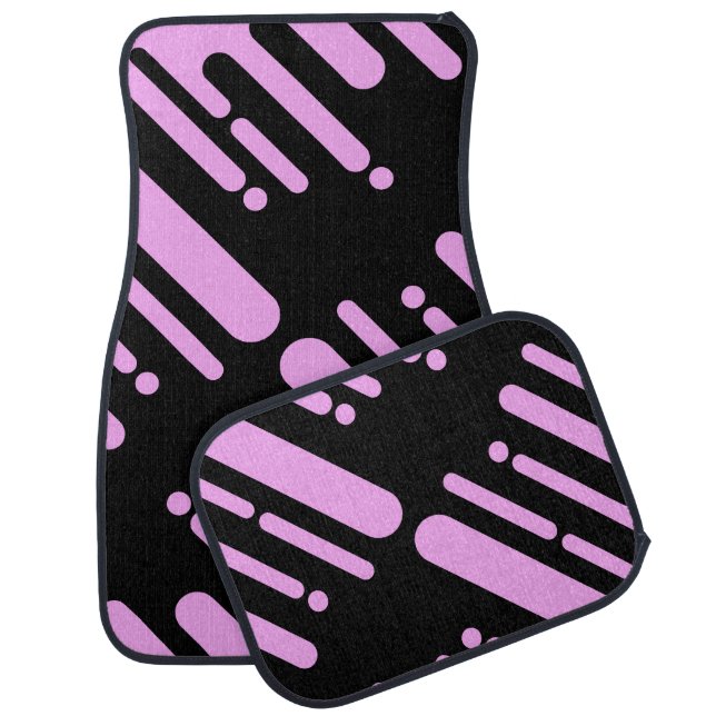 Cute Colorful Modern Geometric Pattern           Car Floor Mat (Set)