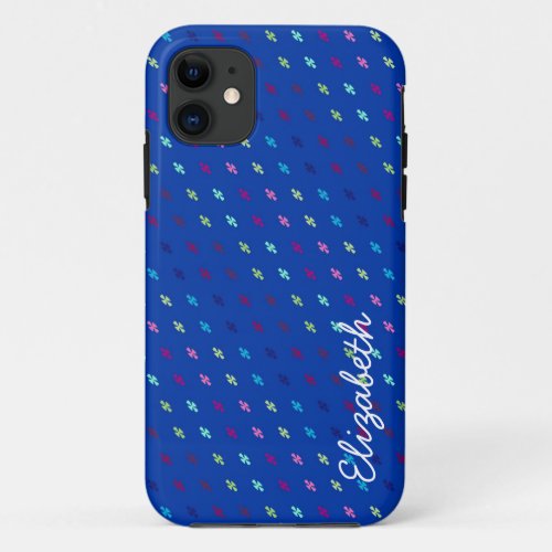 Cute Colorful Modern Geometric Pattern iPhone 11 Case