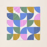 Cute Colorful Modern Geometric Shapes Blue Purple Scarf<br><div class="desc">A fun retro mid century modern style geometric shapes pattern in cute color shades of blue,  mustard,  green and violet.</div>