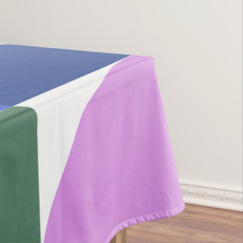 Cute Colorful Modern Geometric Shapes Pattern Blue Tablecloth