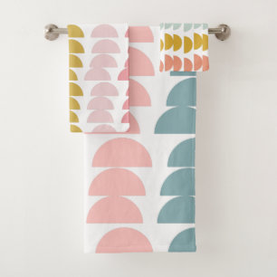 Cute Colorful Modern Geometric Shapes Variety  Bath Towel Set