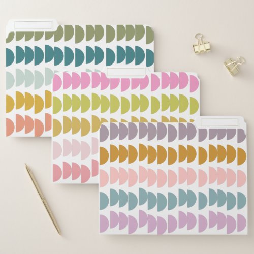 Cute Colorful Modern Geometric Shapes Variety File Folder