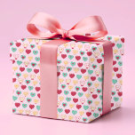 Cute Colorful Modern Love Heart Pattern Wrapping Paper<br><div class="desc">Cute Colorful Modern Love Heart Pattern Wrapping Paper Gift Wrap features cute modern love hearts in red,  yellow and green on a pink background. Created by Evco Studio www.zazzle.com/store/evcostudio</div>