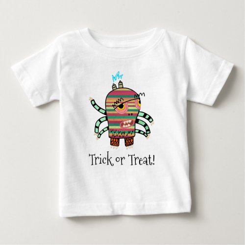 Cute Colorful Monster First Halloween Personalized Baby T_Shirt