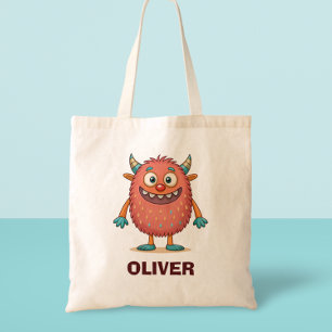 Cute Colorful Monster Tote Bag