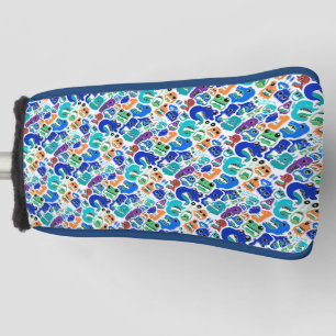 Cute colorful monsters face patterns Case-Mate iPh Golf Head Cover