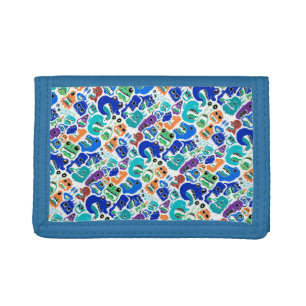 Cute colorful monsters face patterns Case-Mate iPh Tri-fold Wallet