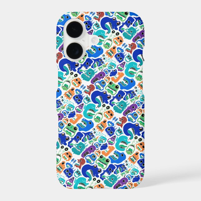 Cute colorful monsters face patterns iphone case (Back)