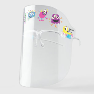 Cute Colorful Monsters Face Shield