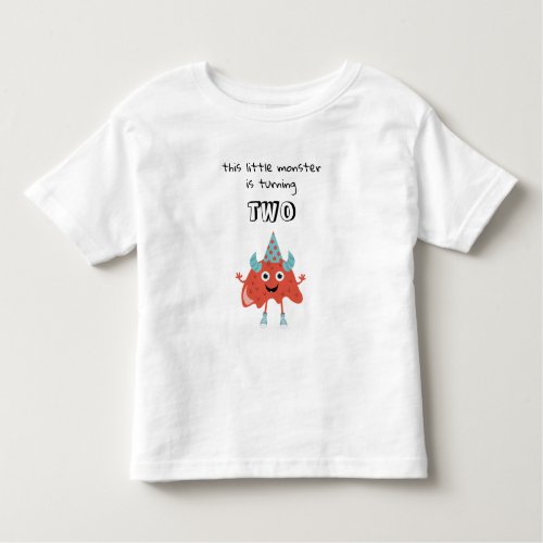 Cute Colorful Monsters Funny Boys Birthday Party Toddler T_shirt