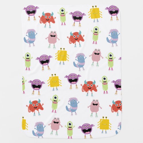 Cute Colorful Monsters Funny Kids Pattern Baby Blanket