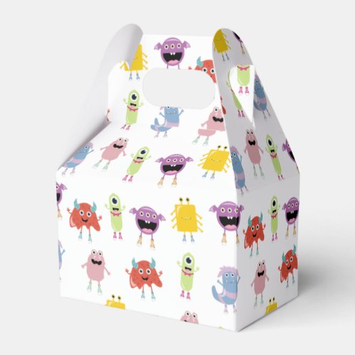Cute Colorful Monsters Funny Kids Pattern Favor Boxes