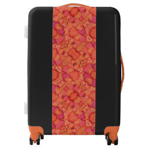 Cute colorful mosaic hearts background design luggage