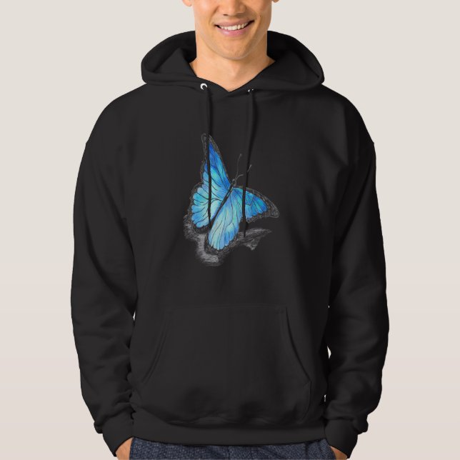Cute Colorful Multicolor Butterfly Hoodie (Front)