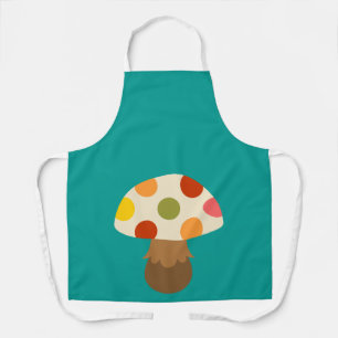 Cute colorful mushrooms apron