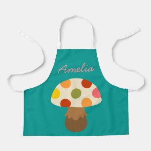 Cute colorful mushrooms apron