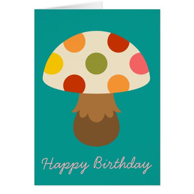 Cute colorful mushrooms cards (Front)