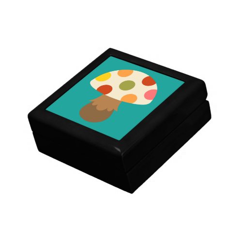Cute colorful mushrooms gift box