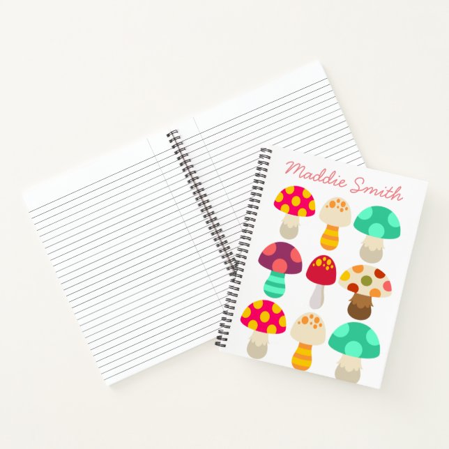 Cute colorful mushrooms notebook (Inside)