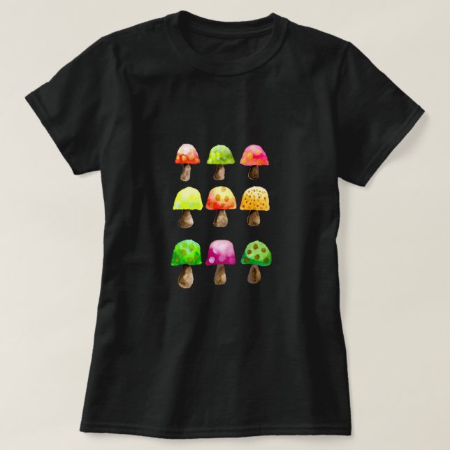Cute colorful mushrooms T-Shirt (Design Front)