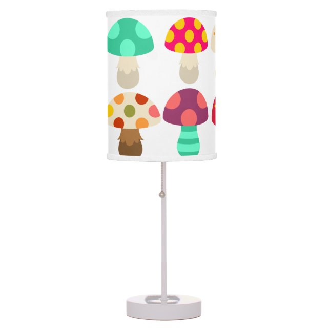 Cute colorful mushrooms table lamp (Front)