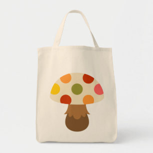 Cute colorful mushrooms tote bag