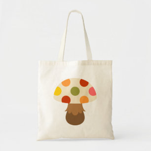 Cute colorful mushrooms tote bag