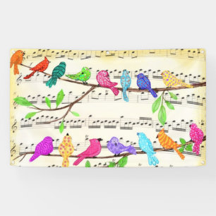 Cute Colorful Musical Birds Symphony - Happy Song  Banner