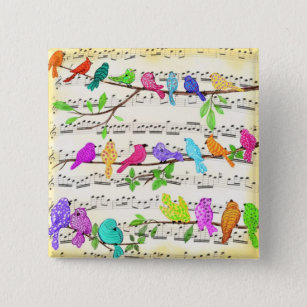 Cute Colorful Musical Birds Symphony - Happy Song  Button